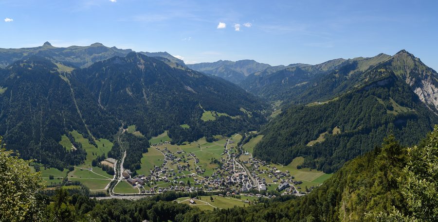 Panorama von Mellau im Bregenzerwald, Vorarlberg