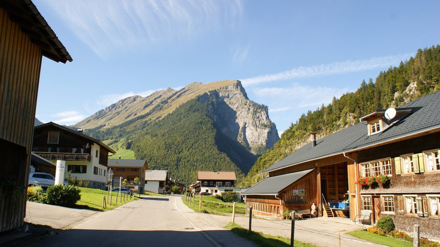 Blick aus dem Bregenzerwald auf die Kanisfluh