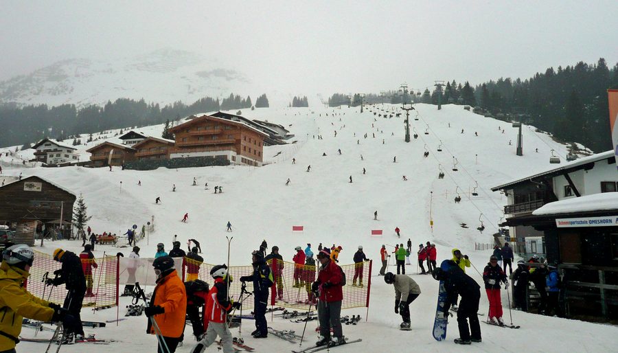 Abfahrt bei der Kriegeralpe in Petersboden, Oberlech