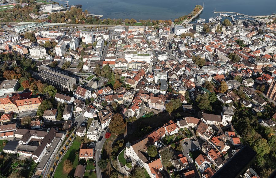 Luftbild der Bregenzer Oberstadt
