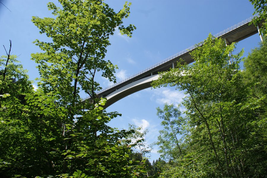Lingenauer Hochbrücke über die Bregenzerach in Lingenau, Vorarlberg