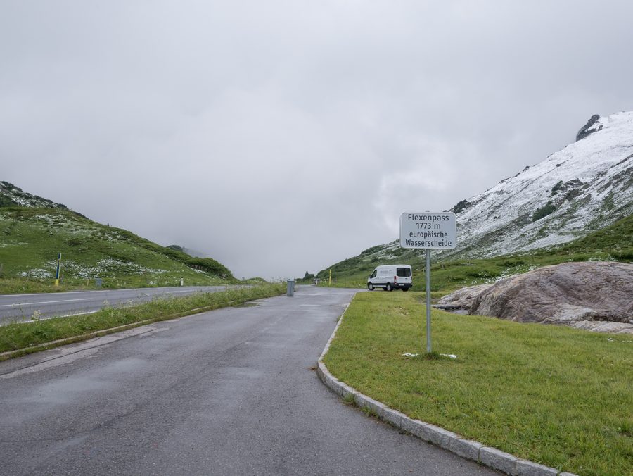 Bergpass Flexenpass in Vorarlberg