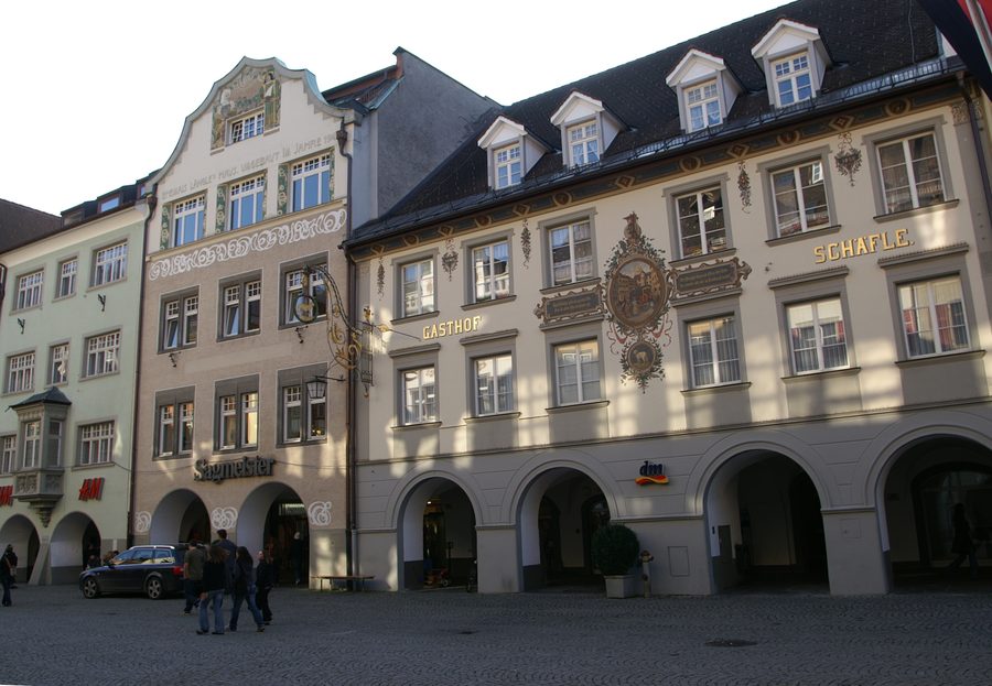 Historic houses in Marktgasse in Feldkirch's old town
