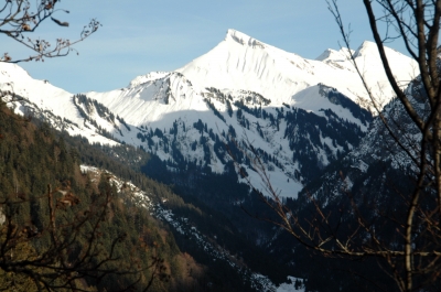 Alpenpanorama in Vorarlberg. Urlaub in einer Ferienwohnung Vorarlberg bietet solche Aussichten.